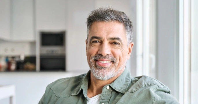 confident happy mature man