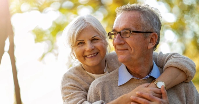 happy healthy mature couple