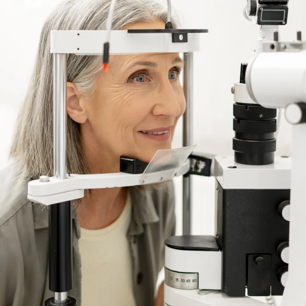 senior eye exam